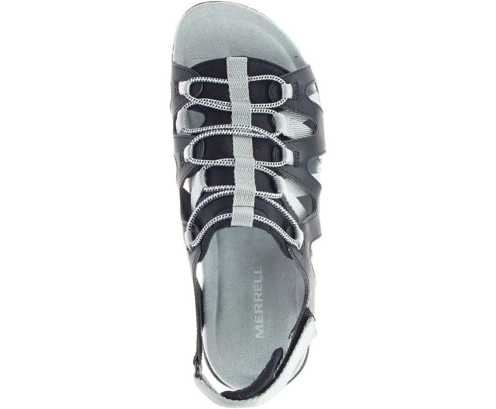 Merrell Sandals White/Black - Terran Cage Backstrap - Womens 08HDSICTB